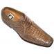 David Eden  "Gaston" Taupe Genuine Crocodile/Lizard Shoes